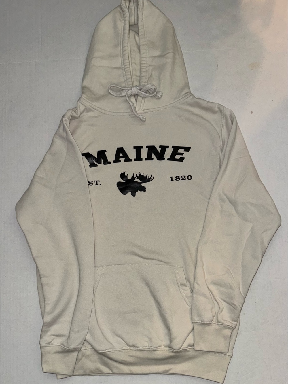Maine Graphic Hooded Sweatshirt - Cream